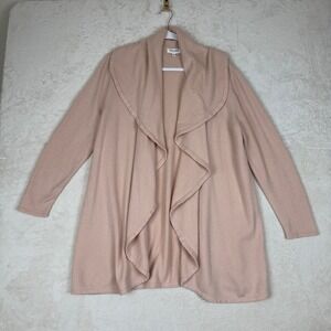Haven Well Within Shawl Womens Open Front Cardigan Sweater Powder Pink Size M